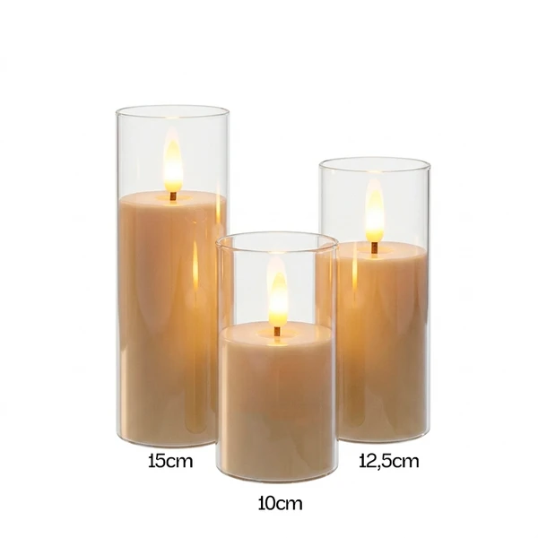 Kit de Vela Decorativa com 3 Peças