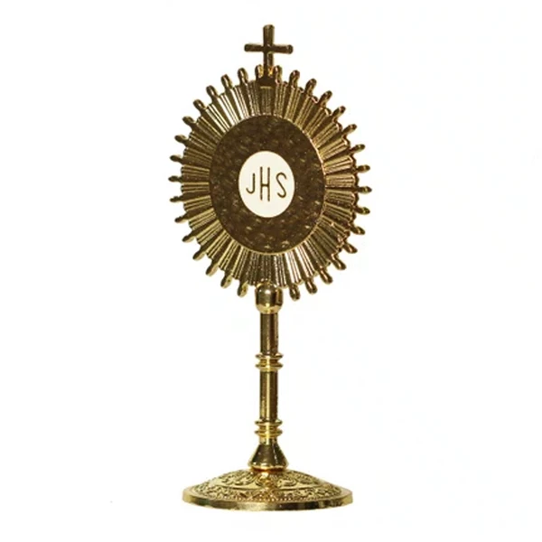 Ostensório de Enfeite Metal Dourado - 10 Cm