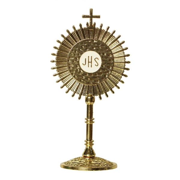 Ostensório de Enfeite Metal Dourado - 10 Cm