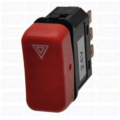 INTERRUPTOR PISCA ALERTA 24V  MBB ONIBUS 88/97 AGRALE MICRO/VOLARE TODOS MARILIA IM11200