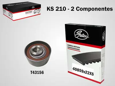 KIT CORREIA DENTADA/TENSOR GATES KS210 PALIO 1.4 8V 10/ FIAT 5