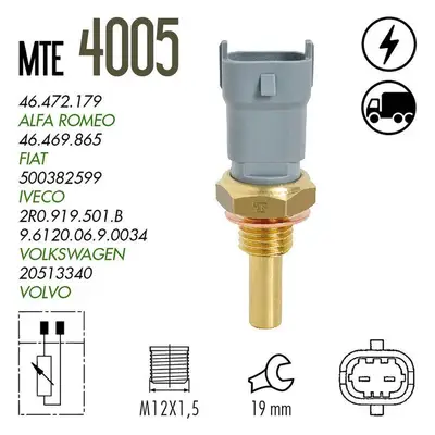 SENSOR TEMPERATURA BLAZER/S10/FRONTIER/XTERRA 2.8 05/12 DIESEL 2 PINO VOLVO VM 210/310/360 06/11