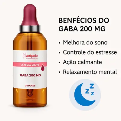 GABA (Acido Gama-Aminobutirinico) 200 mg/Dose - Relaxamento, Sono e Bem-Estar | 30 Doses