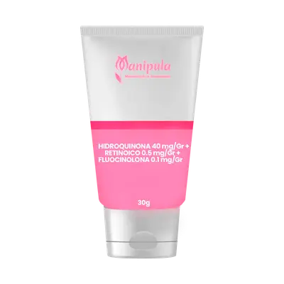 Gel de Hidroquinona + Ácido Retinoico + Fluocinolona | Clareador de Manchas | 30 g