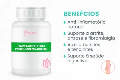 Harpagophytum procumbens 400 mg - Saúde Articular | 30 Doses revestidas