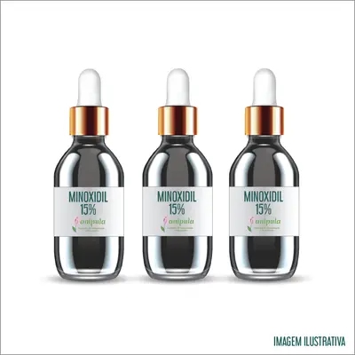 Minoxidil 15% 50mL - Combo 3 unidades