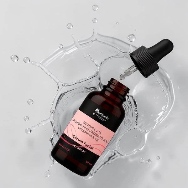 Sérum Anti-Idade com Retinol 2% + Ácido Hialurônico 2% + Vitamina E 1% | Retinol P5 - 30 ml
