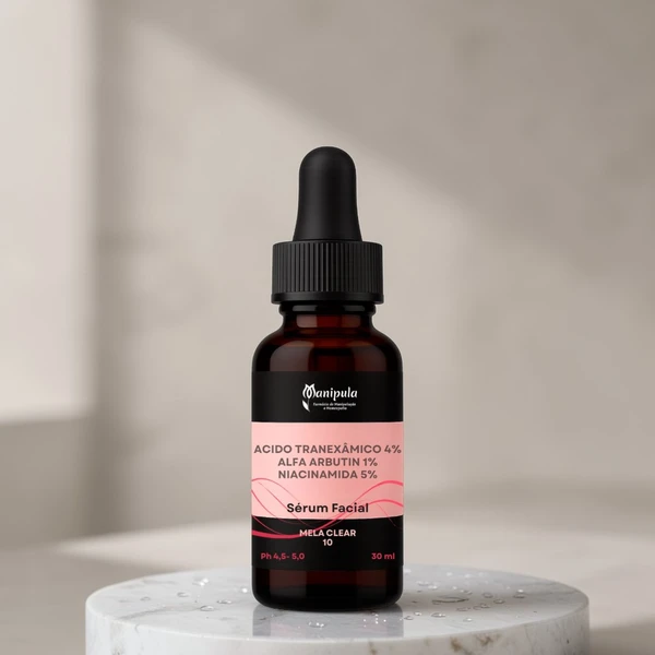 Sérum Clareador com Ácido Tranexâmico 4 % + Alfa Arbutin 1% + Niacinamida 5% | Mela clear 10 - 30 ml