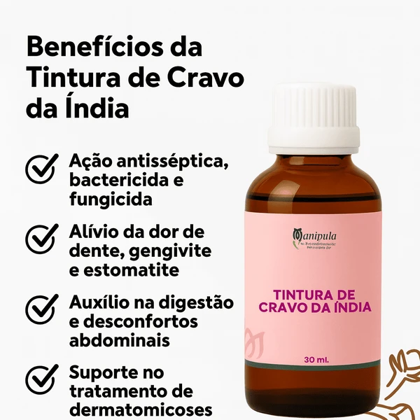 Tintura de Cravo da Índia - 100% Natural | 30 Ml