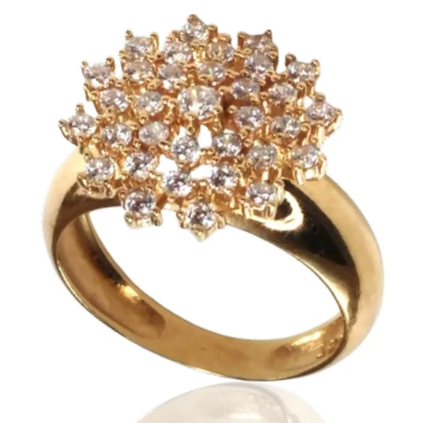 Anel de ouro 18k Chuveiro Grande