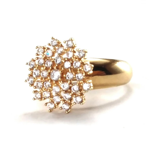 Anel de ouro 18k Chuveiro Grande