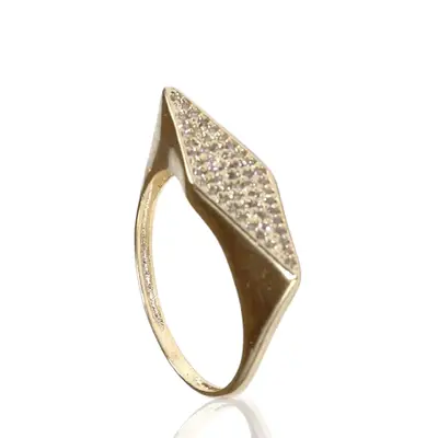 Anel de ouro 18k Com Pedras
