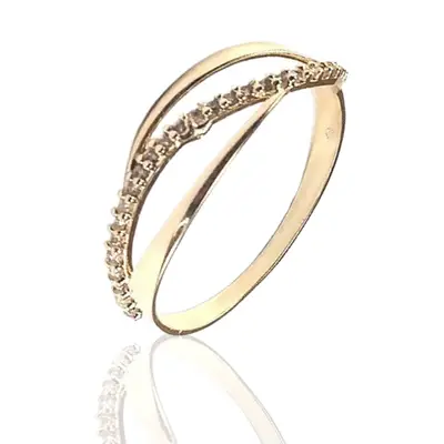 Anel de ouro 18k Com  Pedras