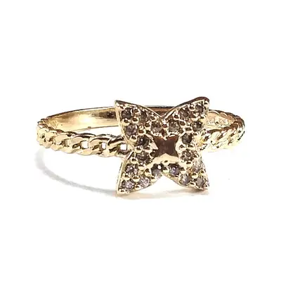 Anel de ouro 18k Com  Pedras