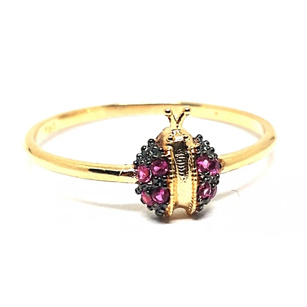 Anel de ouro 18k Joaninha