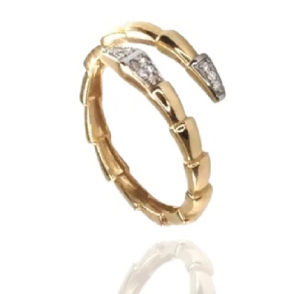 Anel de ouro 18k Serpente