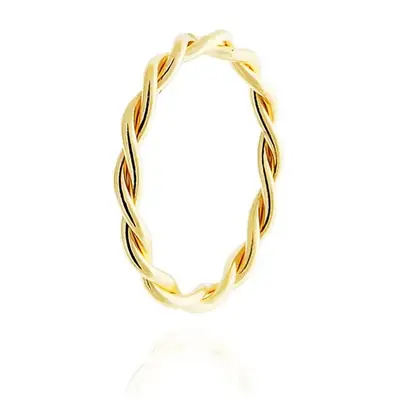 Piercing de nariz argola trançada Ouro 18k