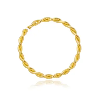 Piercing de nariz argola trançada Ouro 18k