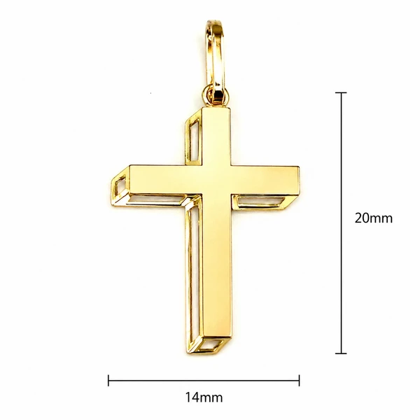Pingente de ouro 18 k Crucifixo  Linha Delicata