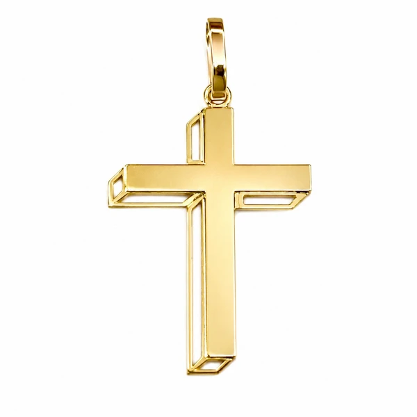 Pingente de ouro 18 k Crucifixo  Linha Delicata