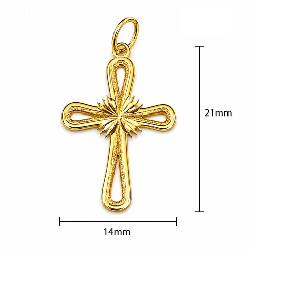 Pingente de ouro 18 k Crucifixo Linha Delicata