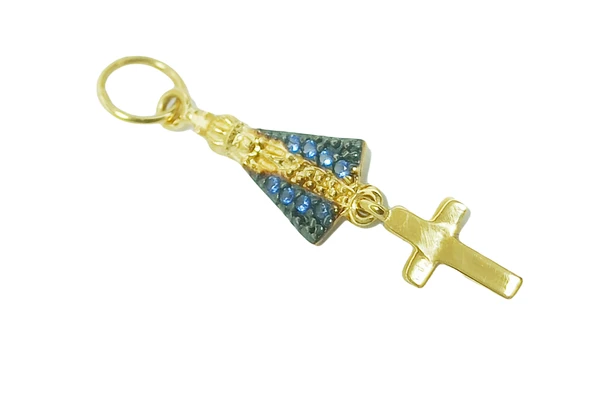 Pingente de ouro 18k Nossa Senhora Aparecida com pingente
