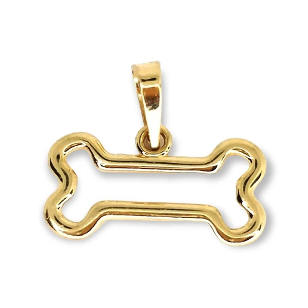 Pingente de ouro 18k Osso Vazado