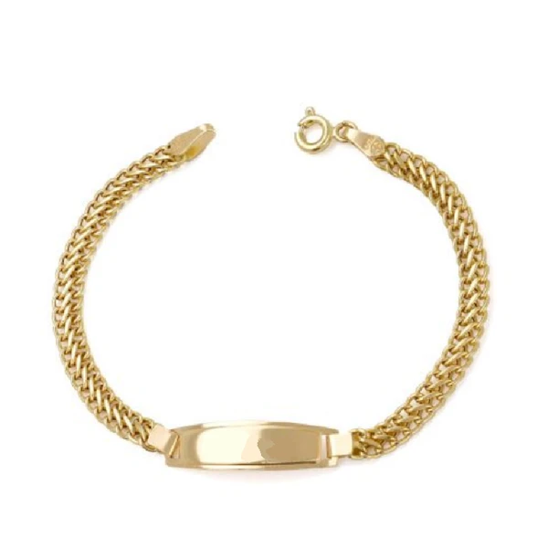 Pulseira de ouro 18k Lacraia chapinha Infantil