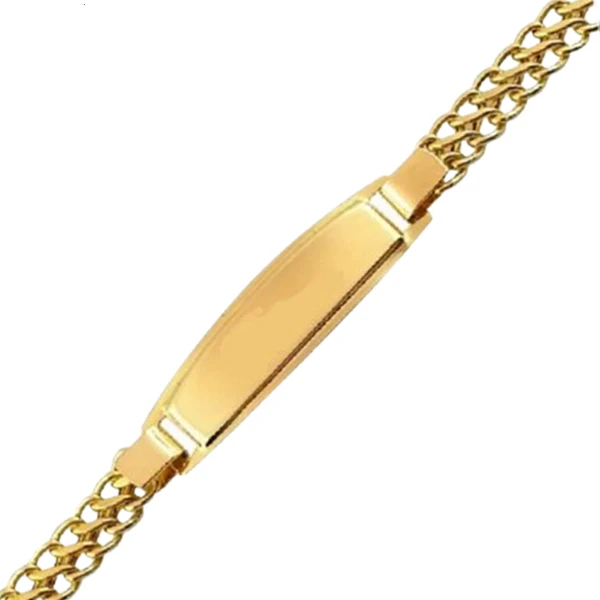 Pulseira de ouro 18k Lacraia chapinha Infantil
