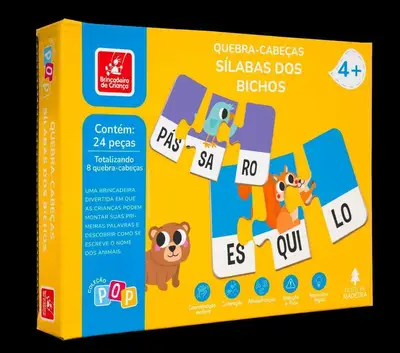 Quebra-Cabeças Sílaba dos Bichos