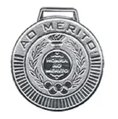 Kit com 14 Medalhas Rema Honra Ao Mérito 50mm Com Fita Cor Prata 4450