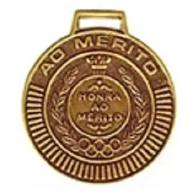 Kit com 36 Medalhas Rema Honra Ao Mérito 40mm Com Fita Cor Bronze 4440