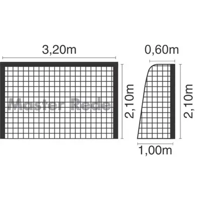 Rede Futebol Salão Master Fio 2,5mm Seda Proteção Uv Fs-L2