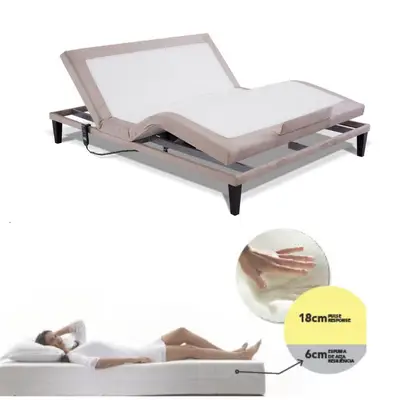 Cama Articulada Pilati Aquiles C/colchão Látex Casal Simmons