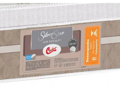 Cama Box Baú Casal: Colchão Molas Pocket Ensacadas Castor