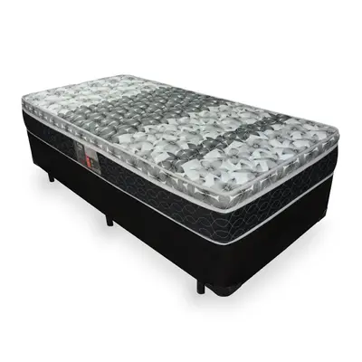 Cama Box Solteiro + Colchão Castor Class Molas Bonnel 0,88x1,88