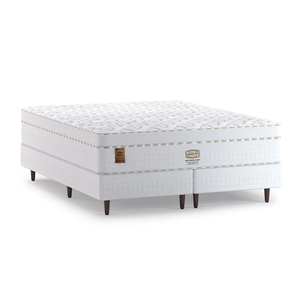 Cama Box com Colchão Queen Size Simmons Masterpiece Neo - 158x198