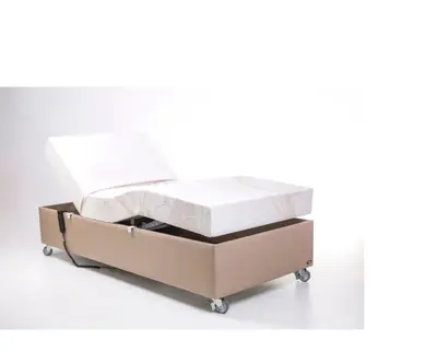 Cama Hospitalar Motorizada Elétrica C/ Colchão Com Rodízios E Grades