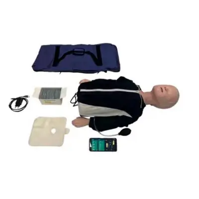 MANEQUIM INFANTIL, SIMULADOR PARA TREINO DE RPC, COM APLICATIVO.