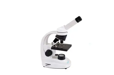 Microscopio Biológico Monocular Aumento De 40-640x Led 1w Kit de Lâminas Preparadas