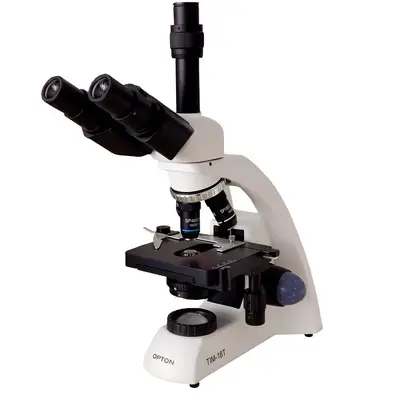 Microscópio Biológico Trinocular Ampliação de 40x até 1000x Iluminação LED