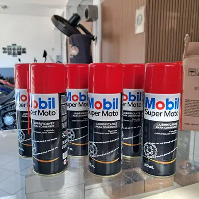 Mobil Lubrificante Para Correntes Chain Lub super moto 200mL 6 unidades