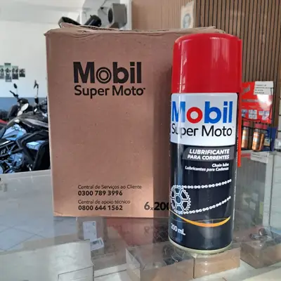 Mobil Lubrificante Para Correntes Chain Lub super moto 200mL 6 unidades