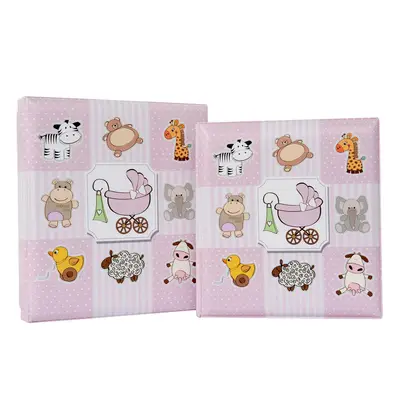ÁLBUM DE FOTOS COM ESTOJO PARA BEBÊ 15X21/20X25 - MENINA ROSA BIXINHO