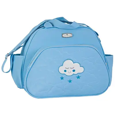 BOLSA BEBÊ MATERNIDADE AZUL NUVEM - GRANDE MENINO