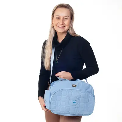 BOLSA BEBÊ MATERNIDADE AZUL URSO - GRANDE MENINO