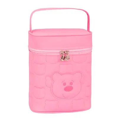 FRASQUEIRA PARA MAMADEIRA BEBÊ MATERNIDADE ROSA URSO - MENINA