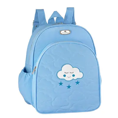 MOCHILA BEBÊ MATERNIDADE AZUL NUVEM - PEQUENA MENINO