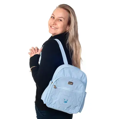MOCHILA BEBÊ MATERNIDADE AZUL URSO - PEQUENA MENINO