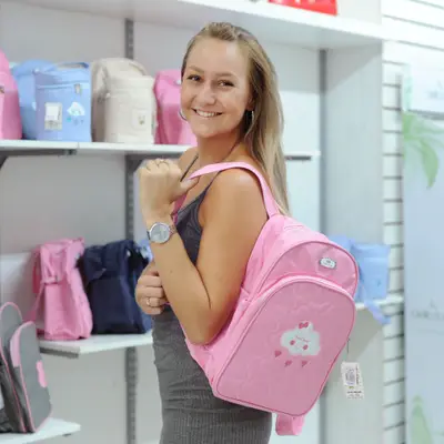 MOCHILA BEBÊ MATERNIDADE ROSA NUVEM - GRANDE MENINA